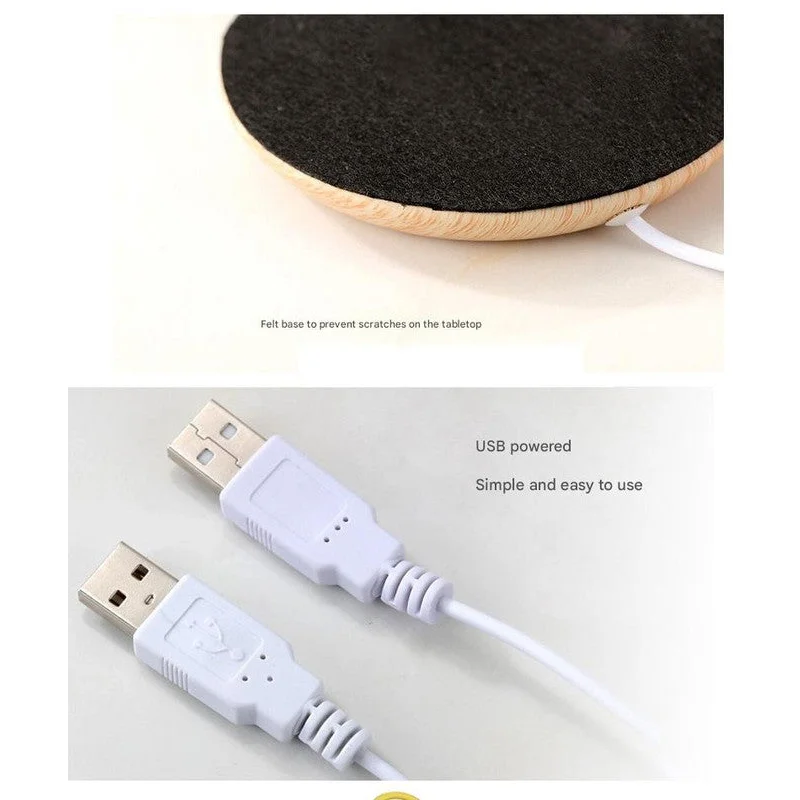 USB Cup Heater - White Porcelain Electric Beverage Heater