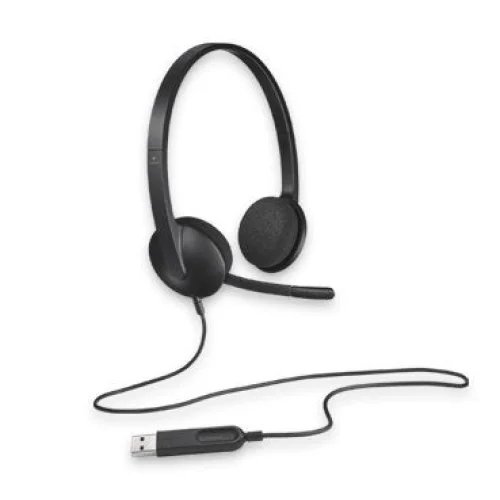 USB Headset LOGITECH H340 - Plug-and-Play Noise Cancelling