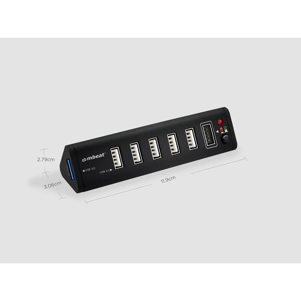 USB Hub 7-Port 3.0 x 1 + USB 2.0 x 6 with 2.1A Smart