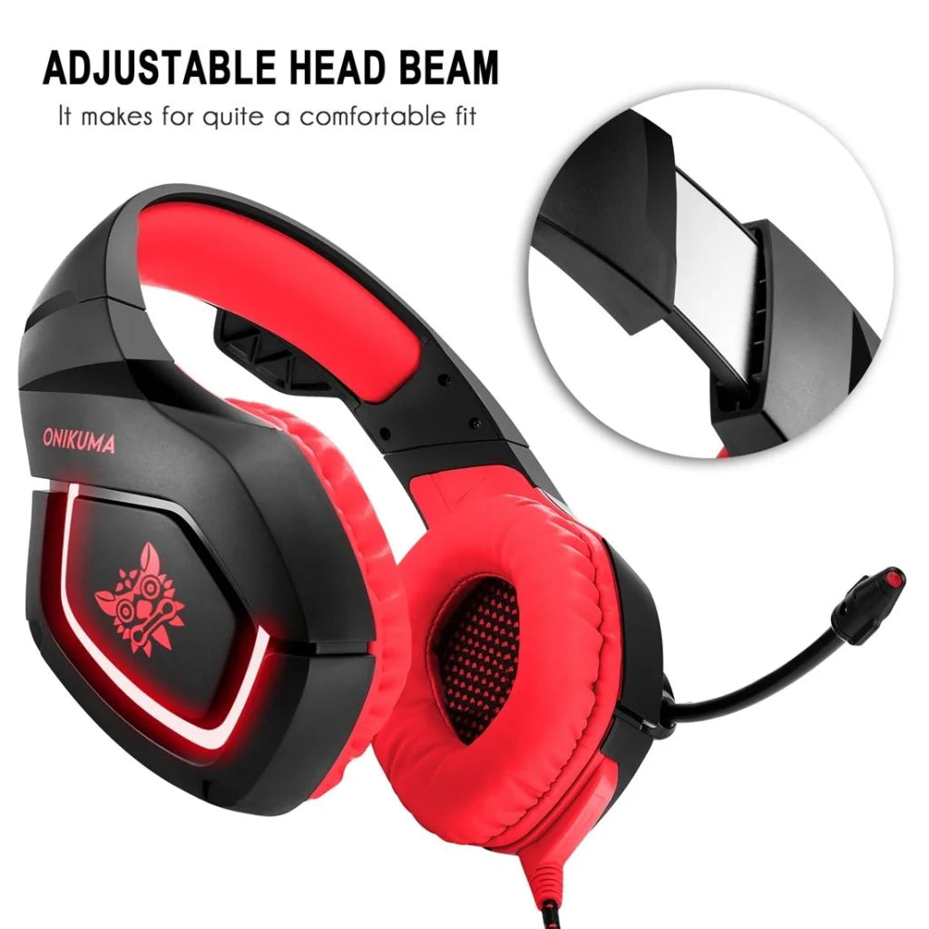 Usb Led Headphone With Mic For Ps4 Smartphone Pc Red