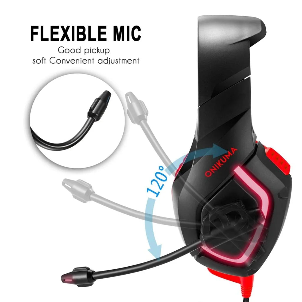 Usb Led Headphone With Mic For Ps4 Smartphone Pc Red