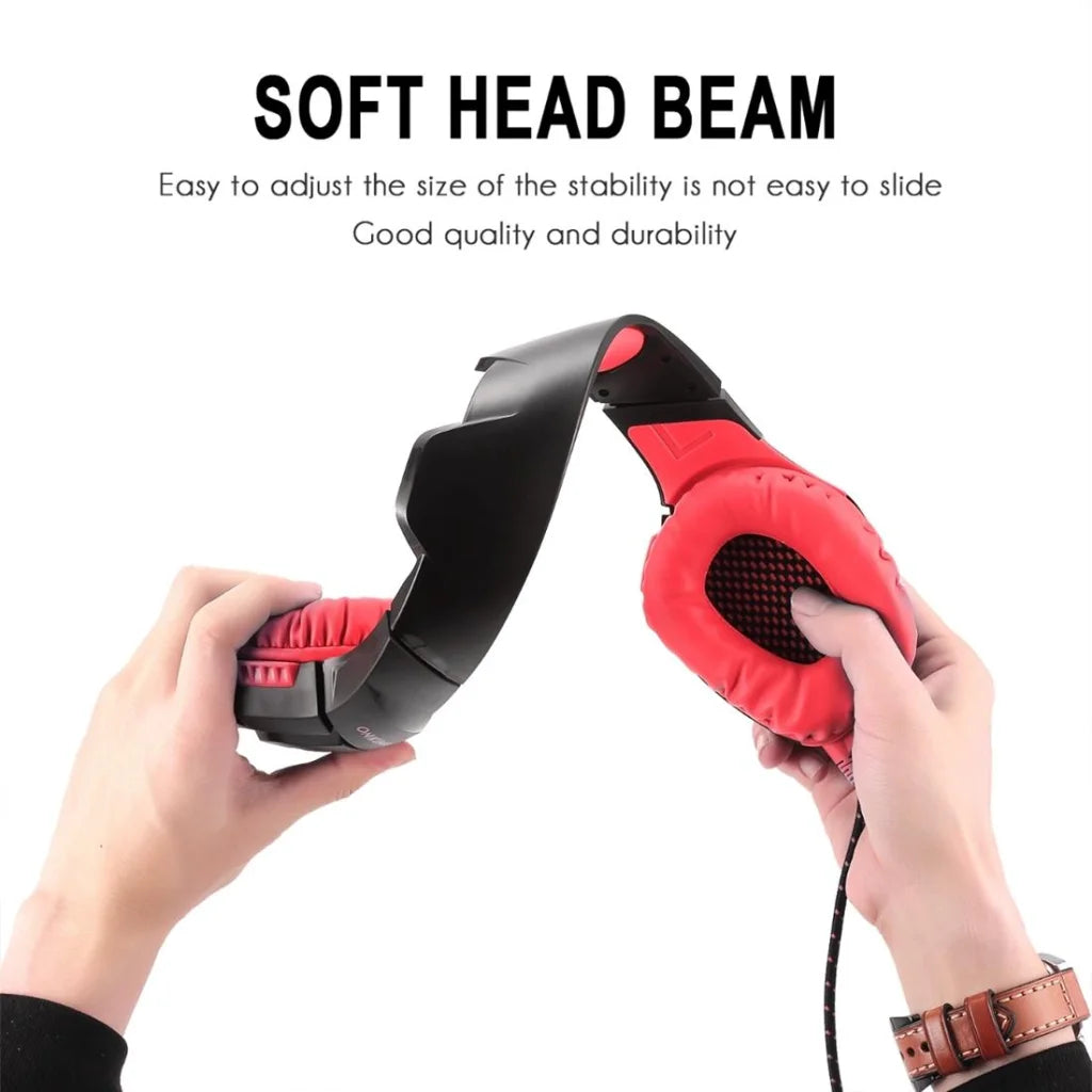 Usb Led Headphone With Mic For Ps4 Smartphone Pc Red