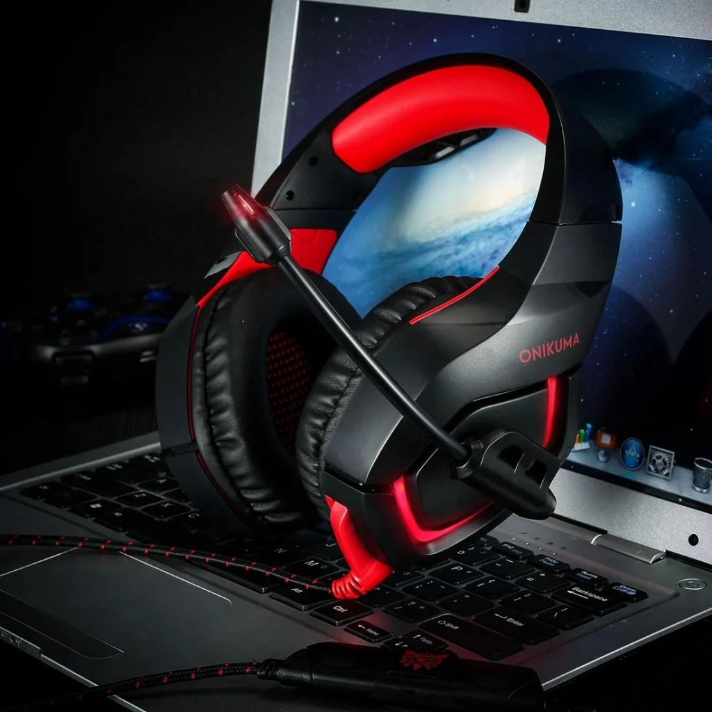Usb Led Headphone With Mic For Ps4 Smartphone Pc Red