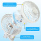 White USB Powered Desk Fan Portable 2 Speed Adjustable