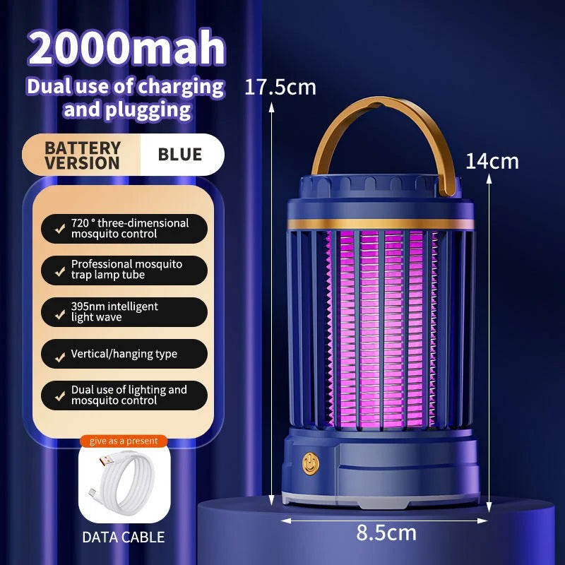 USB Rechargeable Dark Blue Portable 3-in-1 Electric
