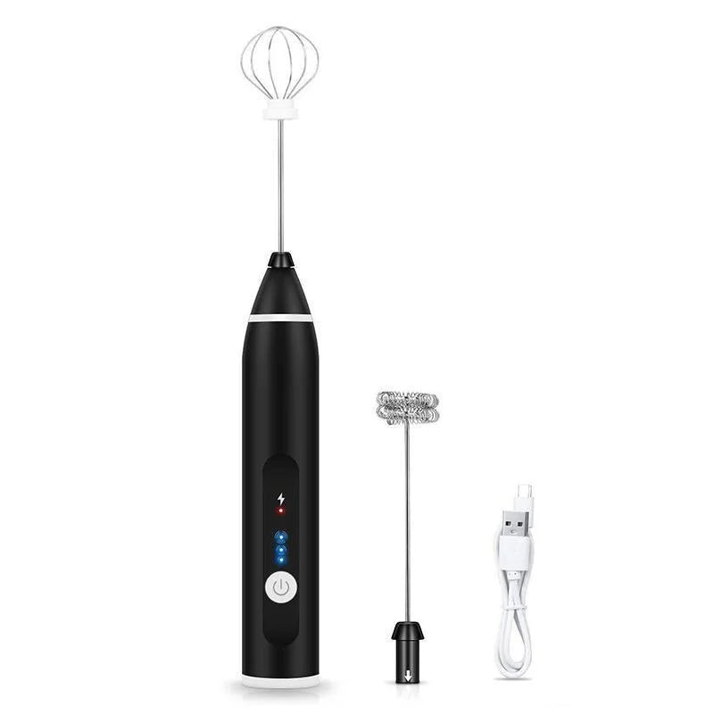 USB Rechargeable Electric Egg Beater Milk Coffee Frother