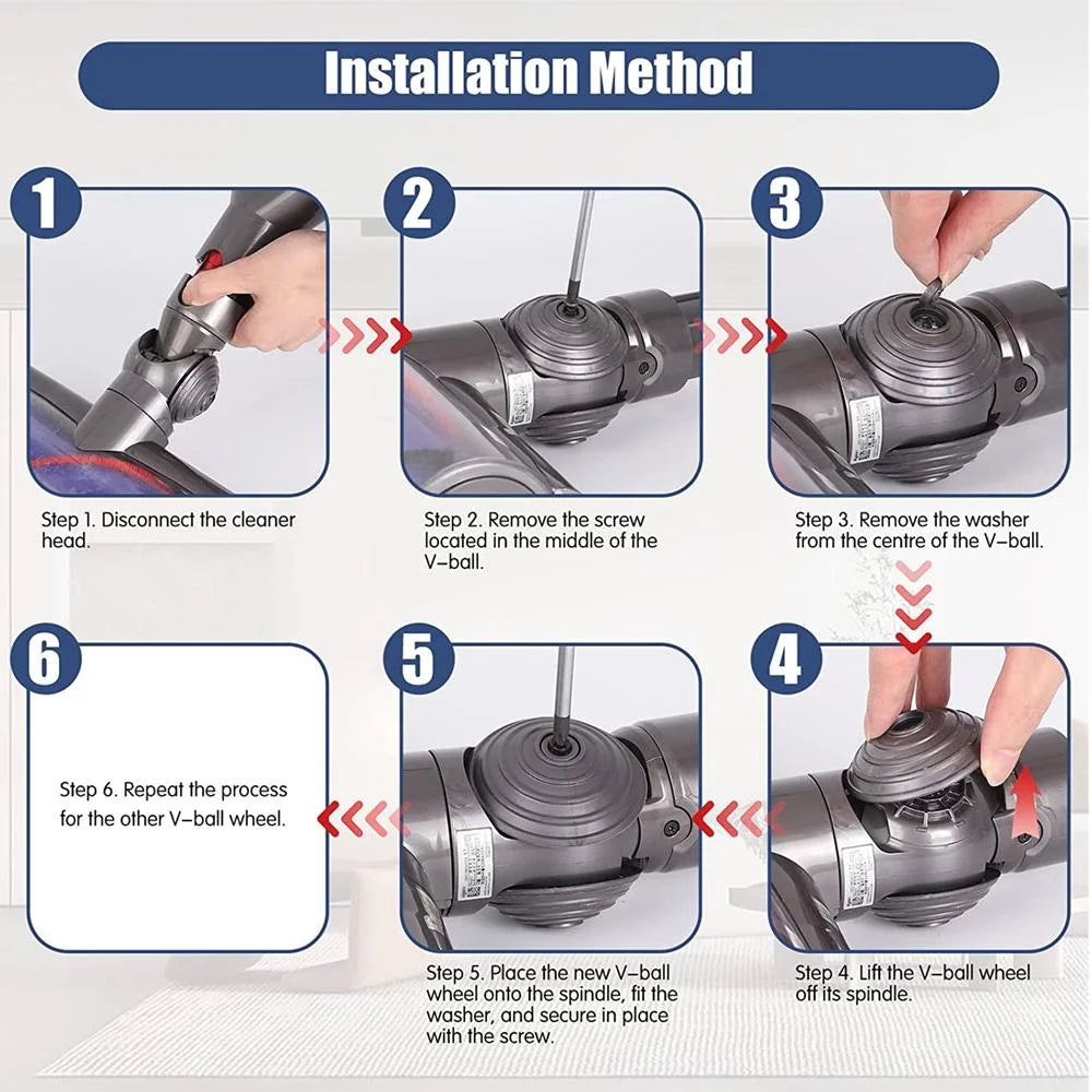 V-ball Wheels for Dyson Vacuum Cleaner Heads - Appliances >