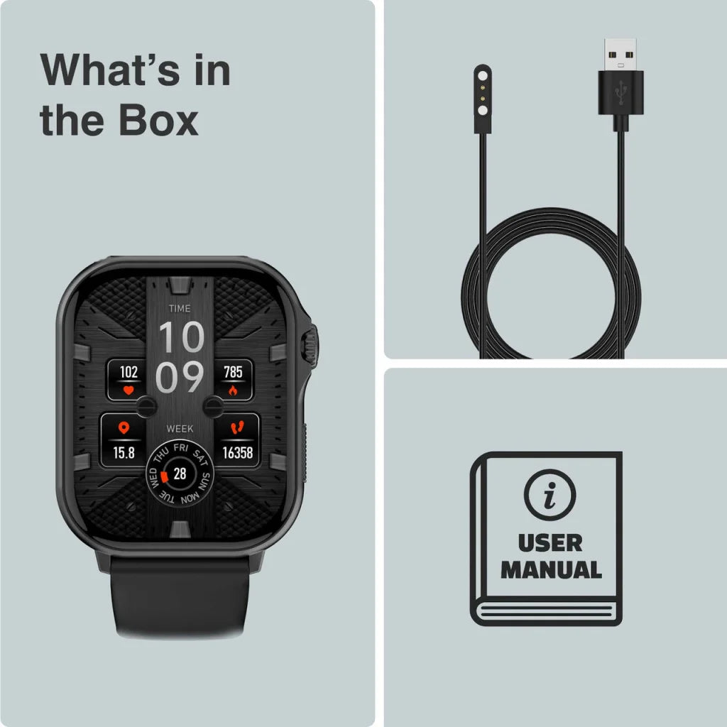 V-Fitness Smart Watch GPS and 2.1 inch Black - Fashion >