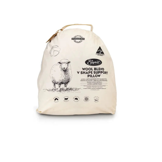 V Pillow Easyrest Wool Blend in Fabric Bag - Furniture