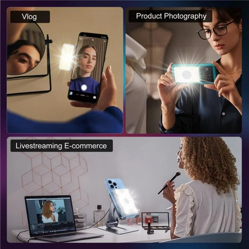 V17 Live Broadcast Magnetic Phone Photography Lamp with Rgb