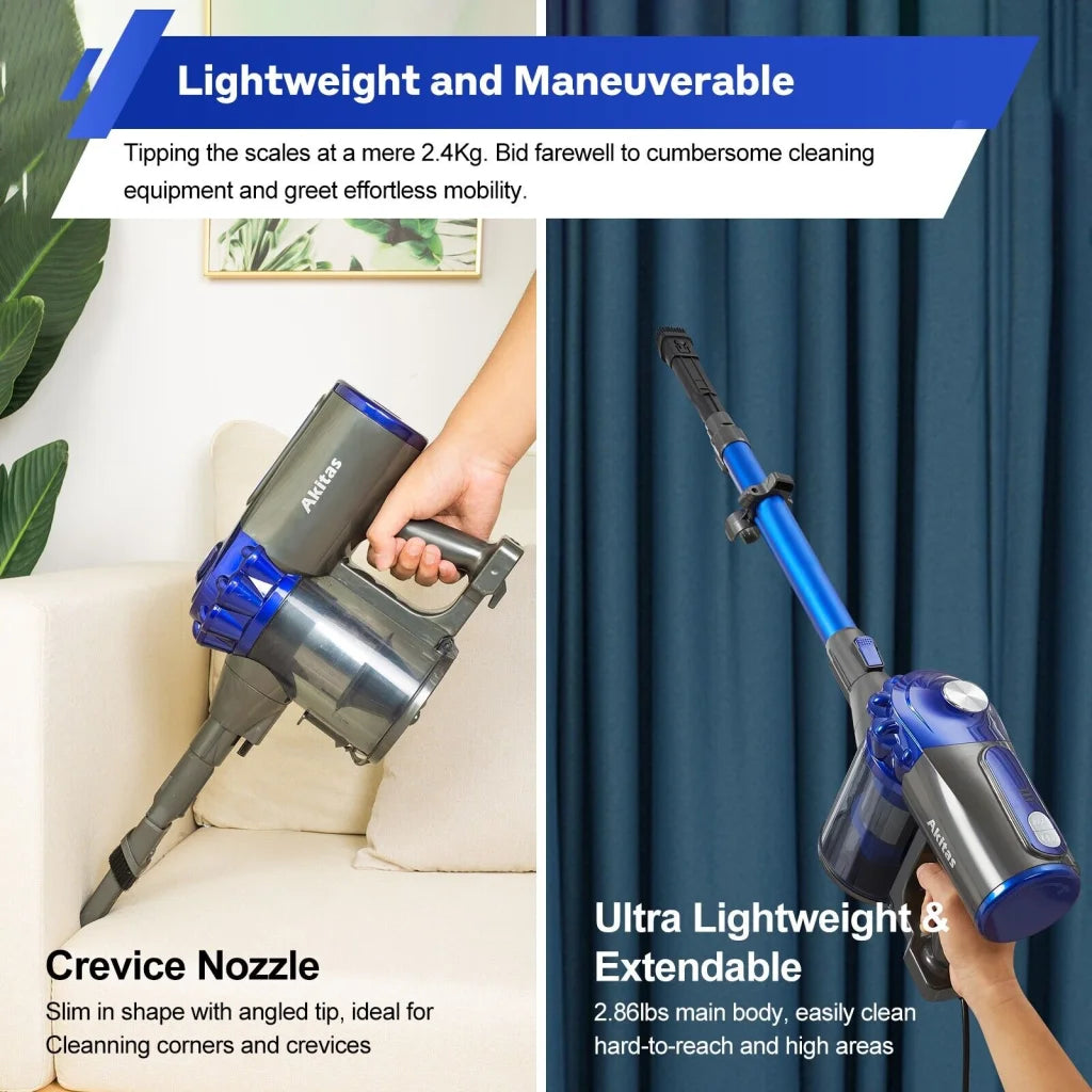 150W Handheld Stick Vacuum Cleaner 40 Min Runtime LED