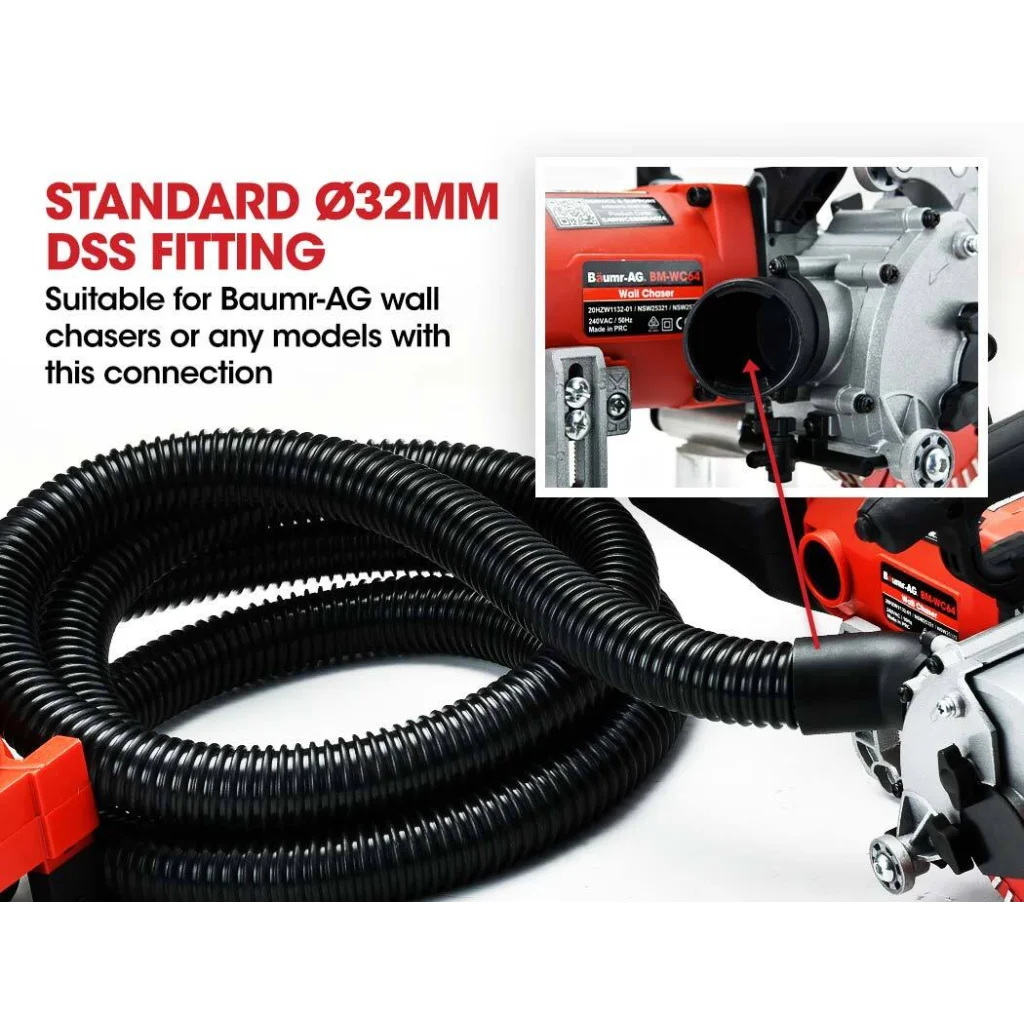 Vacuum for Wall Chaser Standard 32mm Concrete Chasing Dust