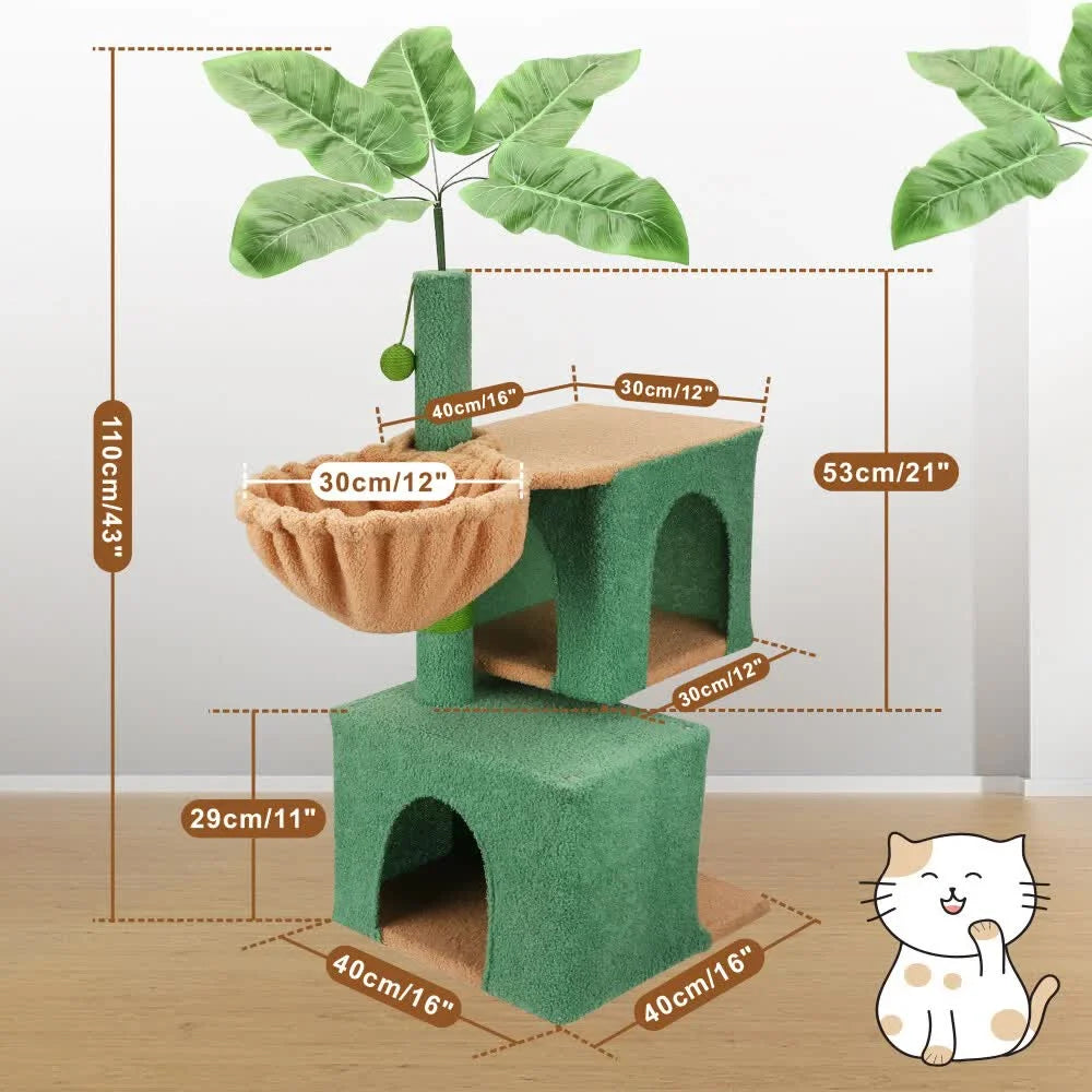 VaKa 1.1M Cat Tree Scratching Post Palm Tree Cat Post