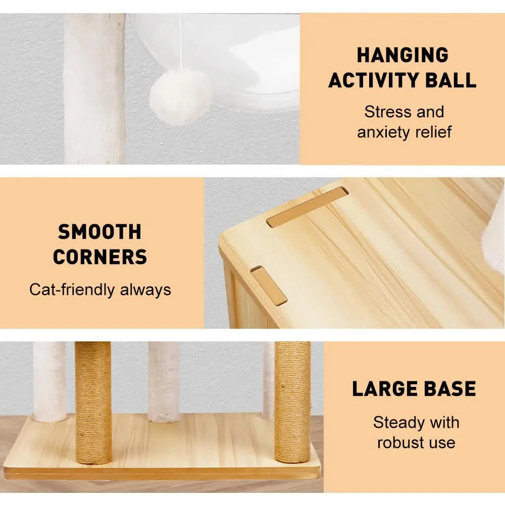 VaKa 1.42M Cat Tree Tower Scratching Post Scratcher Cats