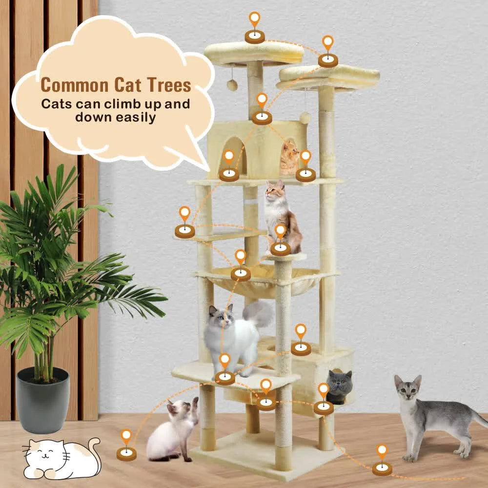 VaKa 184cm Road Cat Tree Tower Scratching Post Scratcher
