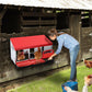VaKa Chicken Hen Coop Hutch 3 Hole Inside Outside Roll Away