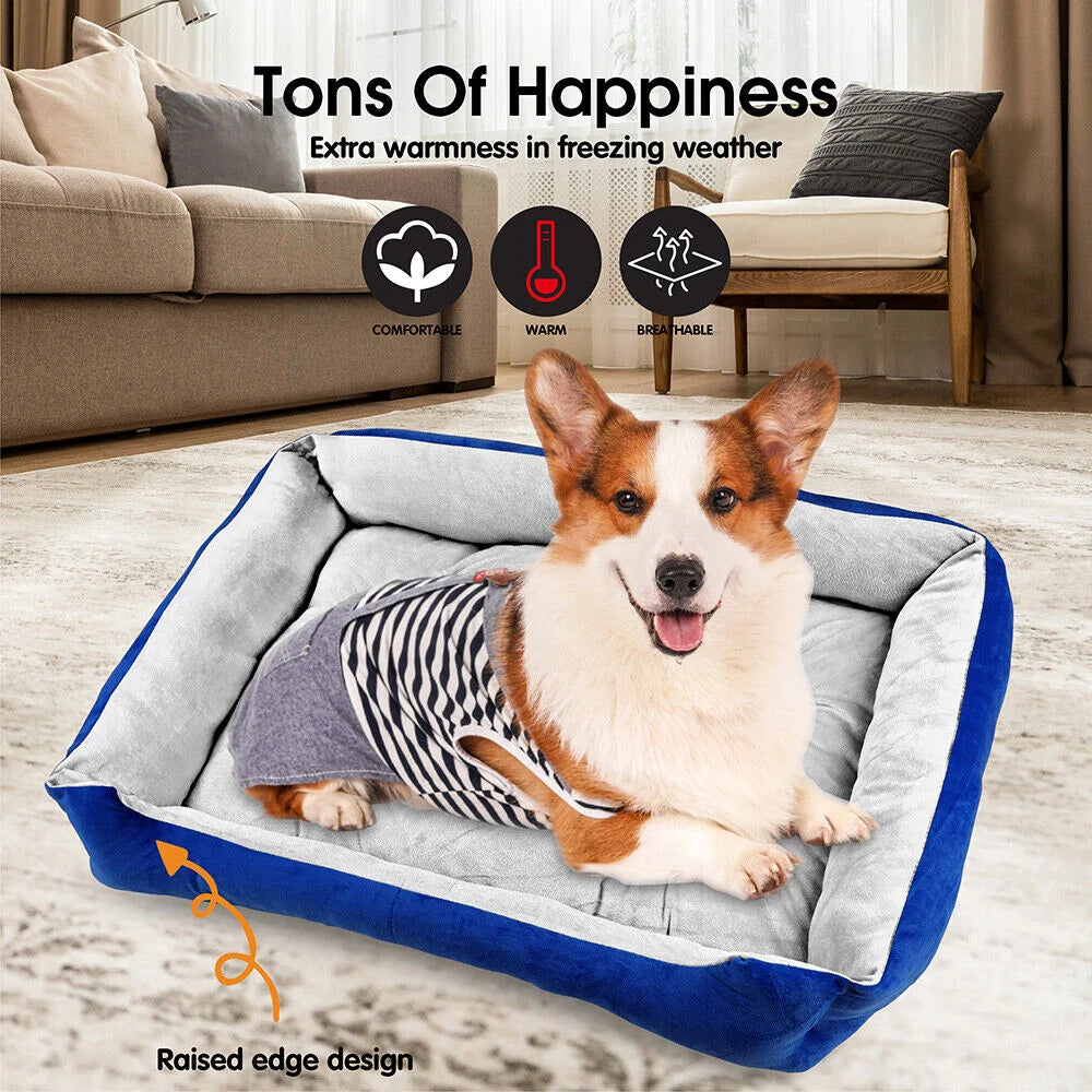 VaKa Dog Bed Navy Extra Large Pet Cat Floor Mat Sleeping