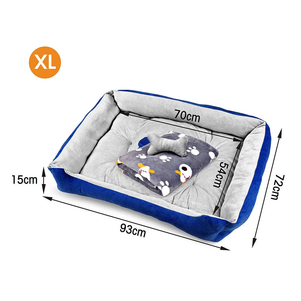VaKa Dog Bed Navy Extra Large Pet Cat Floor Mat Sleeping