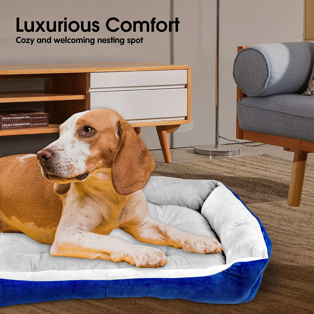VaKa Dog Bed Navy Extra Large Pet Cat Floor Mat Sleeping