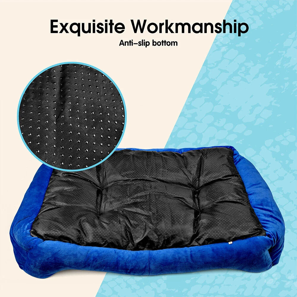 VaKa Dog Bed Navy Extra Large Pet Cat Floor Mat Sleeping