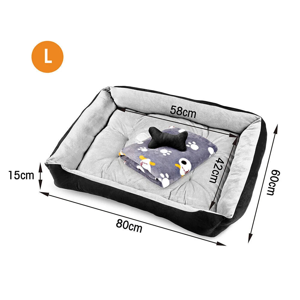 VaKa Dog Bed Navy Extra Large Pet Cat Floor Mat Sleeping