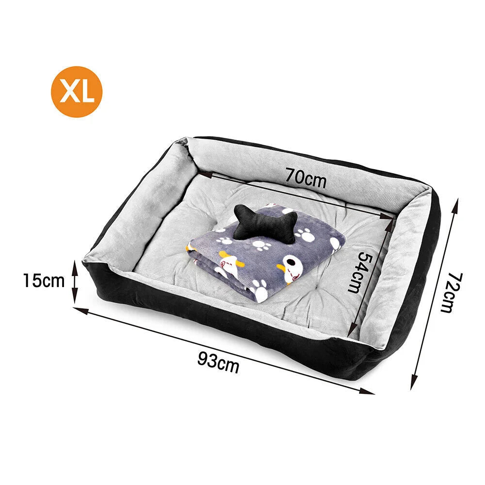 VaKa Dog Bed Navy Extra Large Pet Cat Floor Mat Sleeping