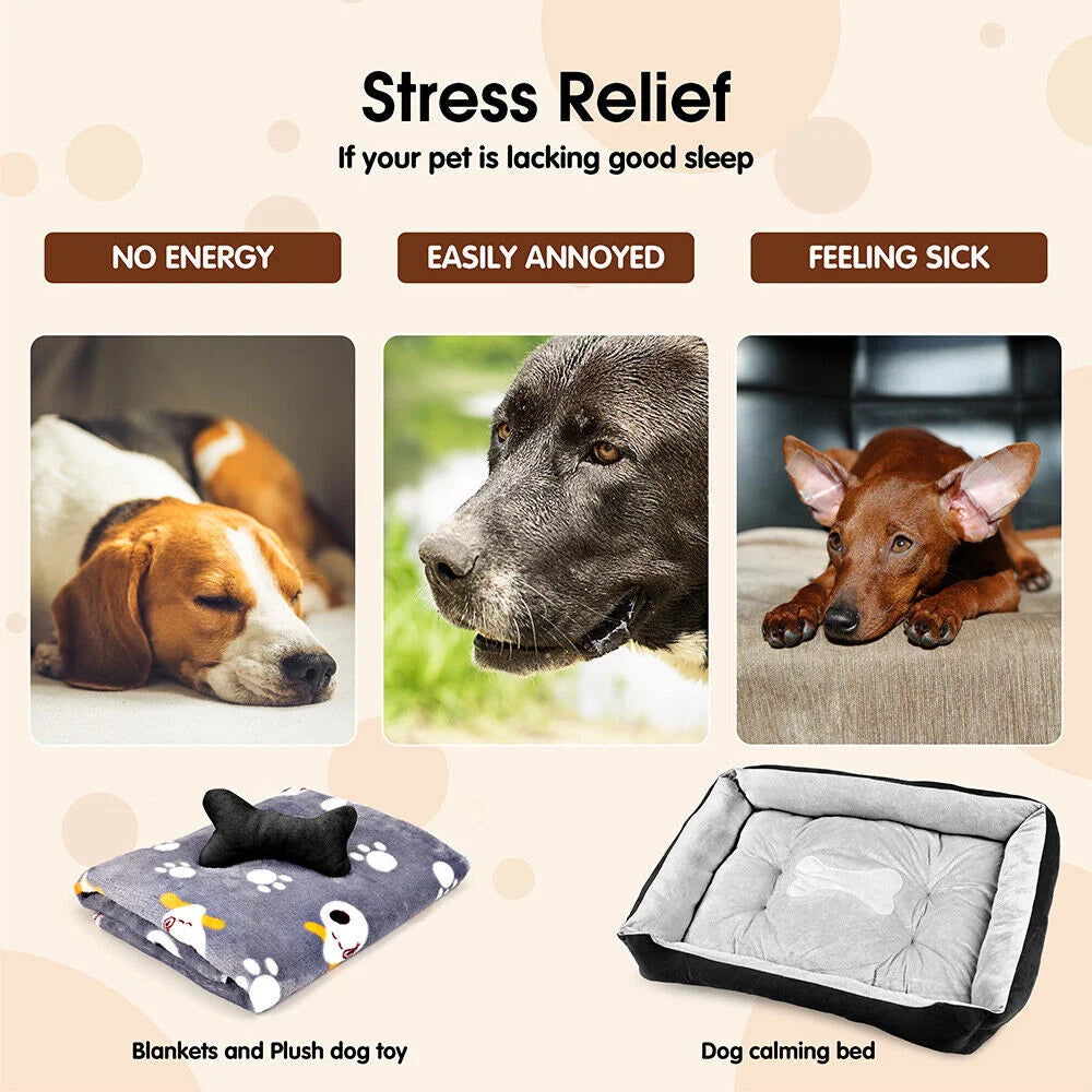 VaKa Dog Bed Navy Extra Large Pet Cat Floor Mat Sleeping