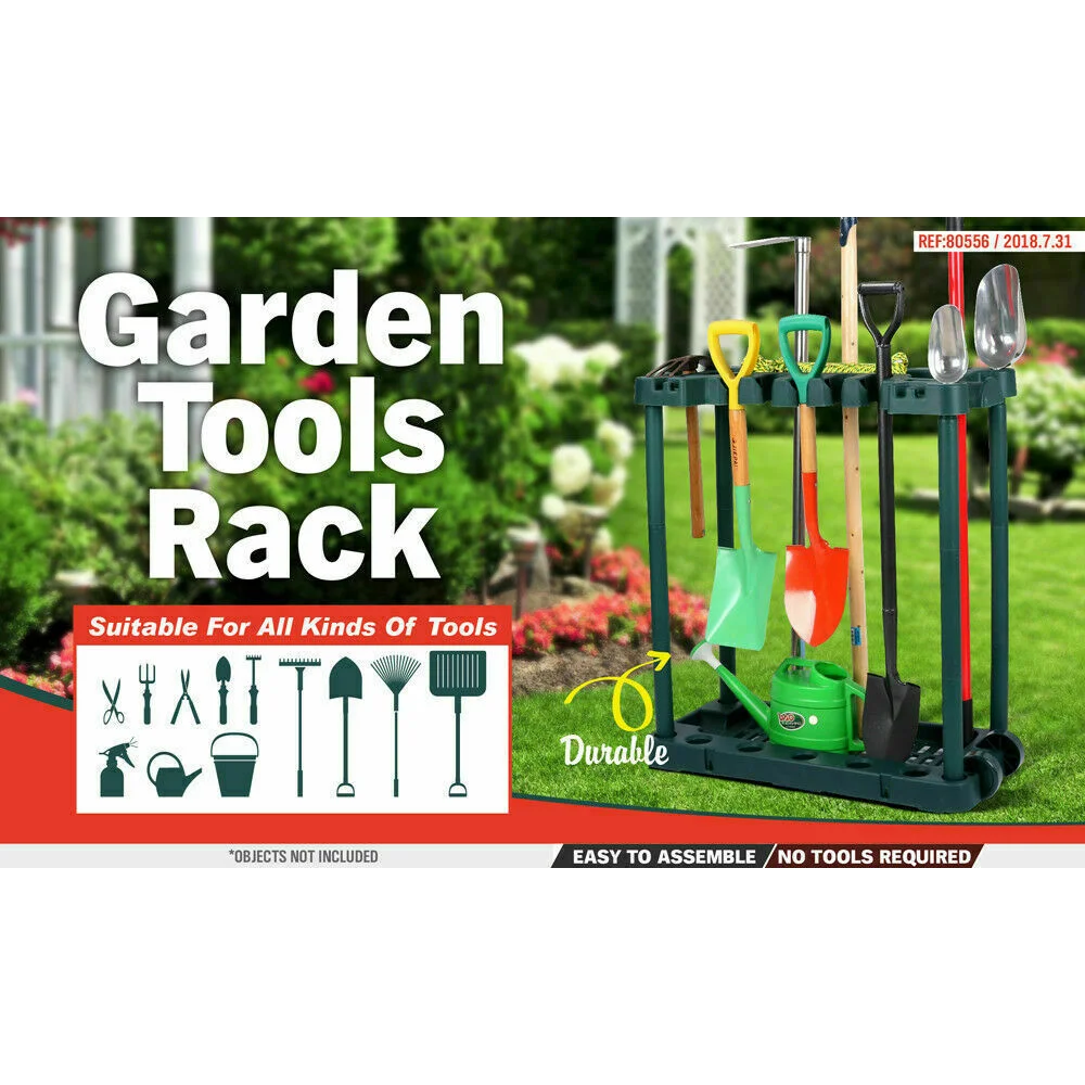 Garden Rack With Handle VaKa Garden Farm Shed Garage Tools Storage Rack Handles Organizer Hold ...