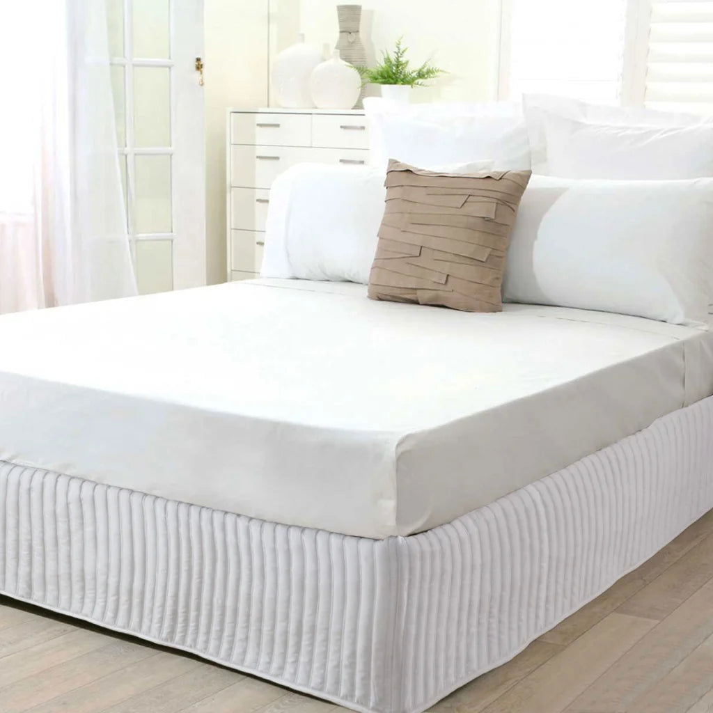 Valance Quilted White King Single - Ardor - Home & Garden