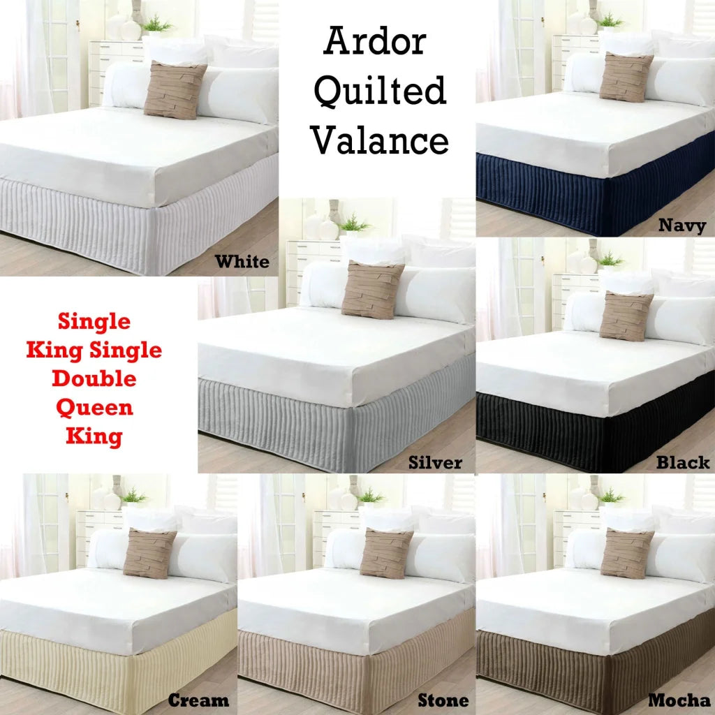 Valance Quilted White King Single - Ardor - Home & Garden