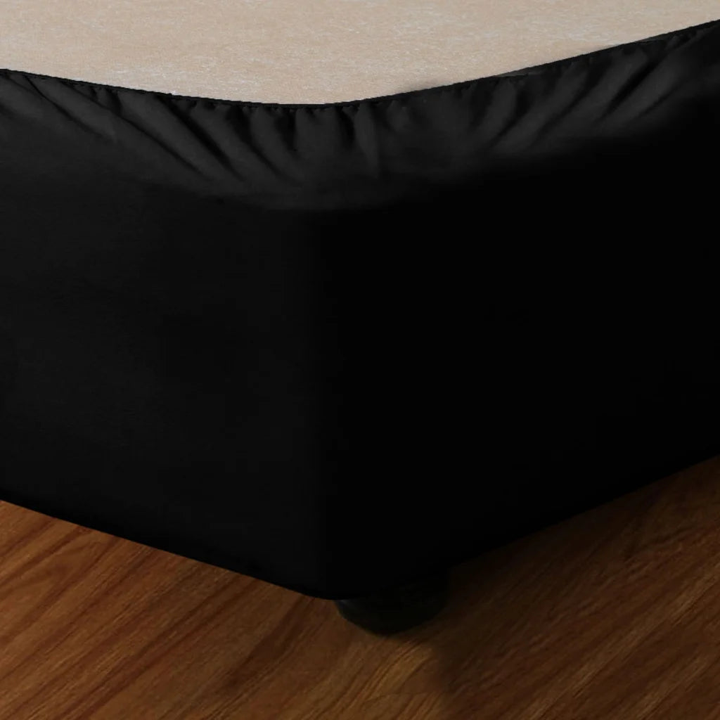 Valance Stretch Apartmento Ebony (Black) Long Single