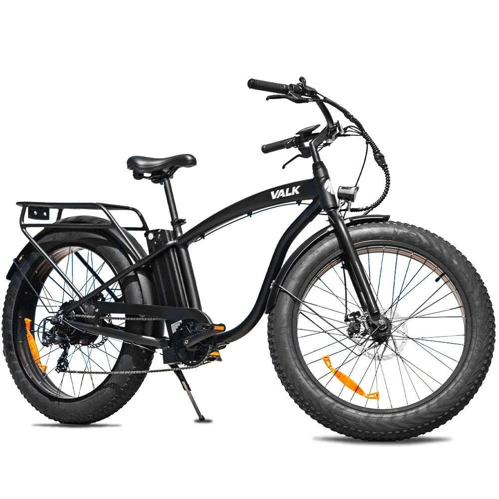 VALK Electric Fat Tyre Cruiser Bike eBike with Throttle