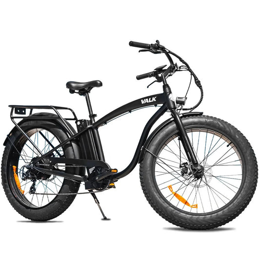 VALK Electric Fat Tyre Cruiser Bike eBike with Throttle