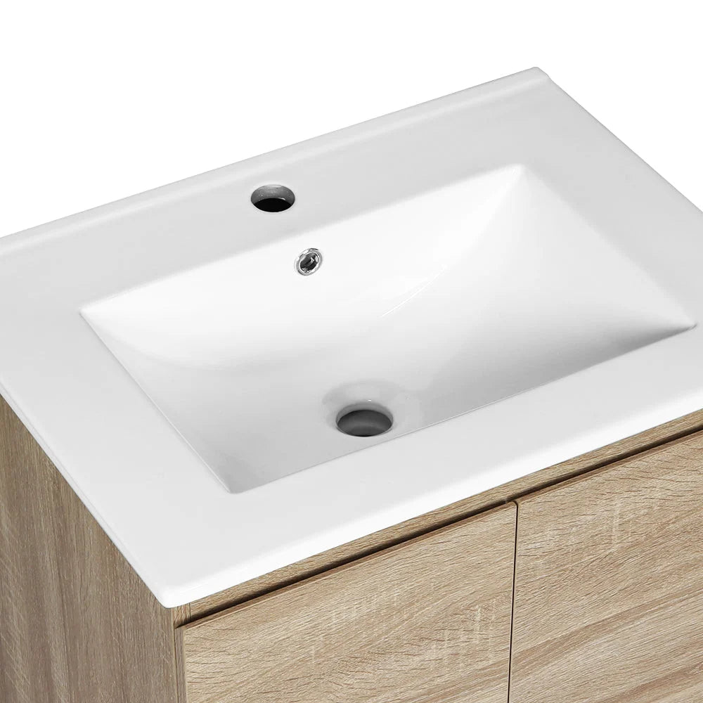 Vanity Unit 600mm with Basin - Oak