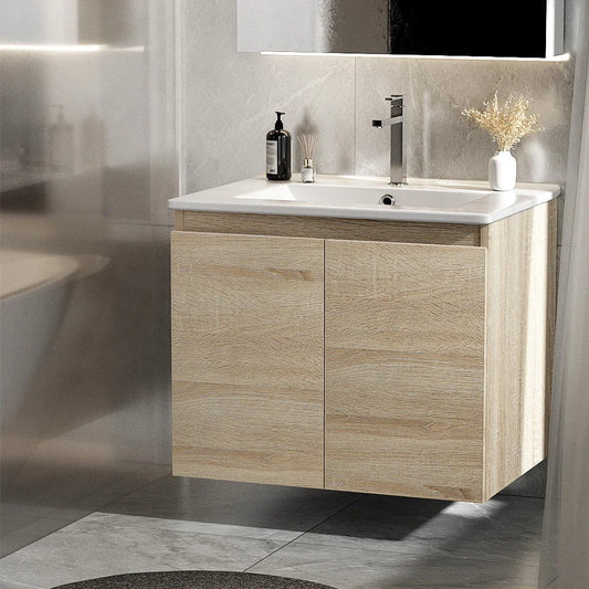 Vanity Unit 600mm with Basin Oak cefito cabinet