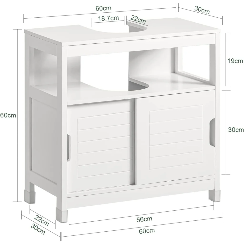 Vanity Unit Bathroom Furniture - White - Furniture