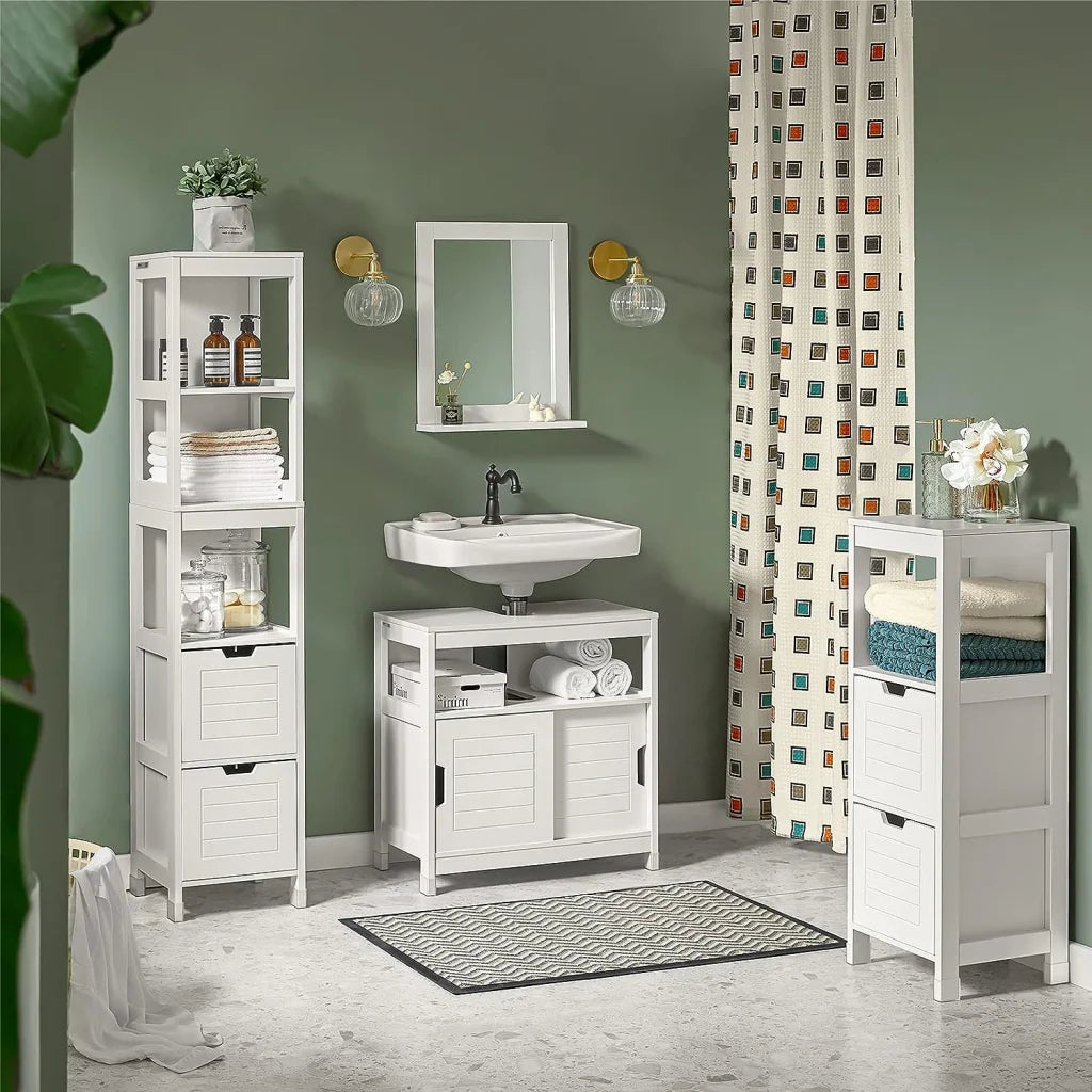 Vanity Unit Bathroom Furniture - White - Furniture
