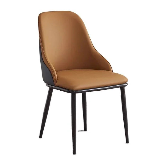 Leather dining chair set