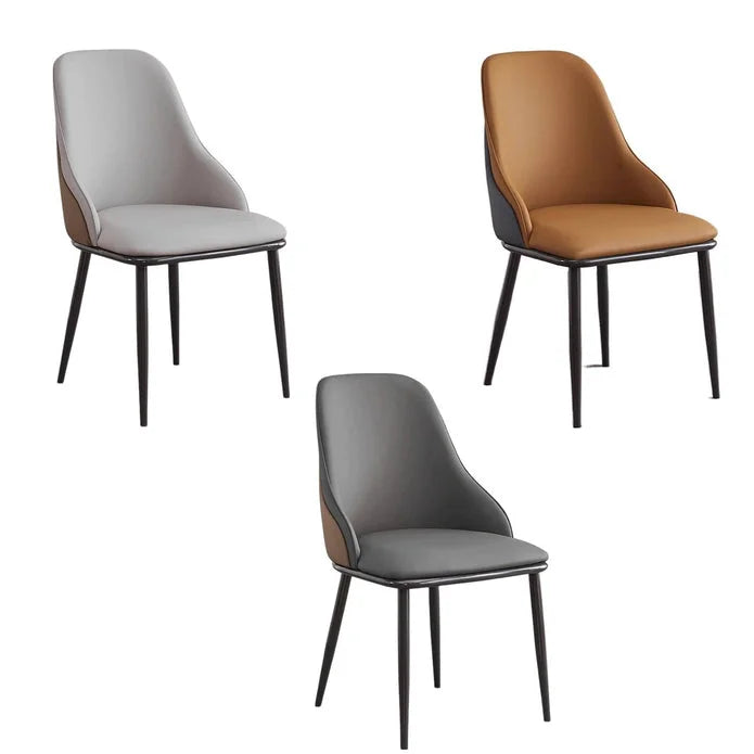 VELLUTO Dining Chair Modern upholstered Leather Kitchen Chairs