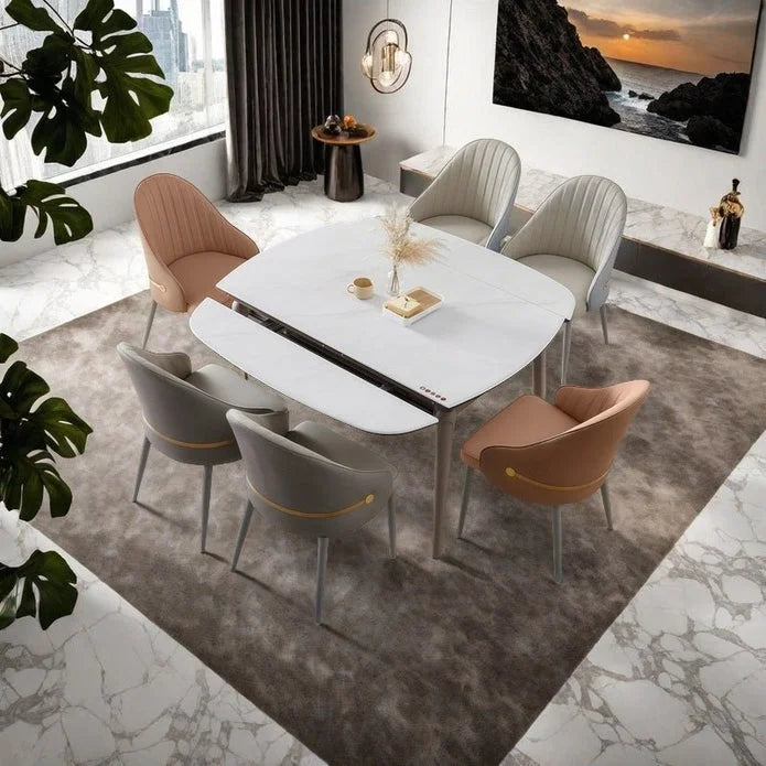 VELLUTO Dining Chairs Set Armchairs Mid Century Modern