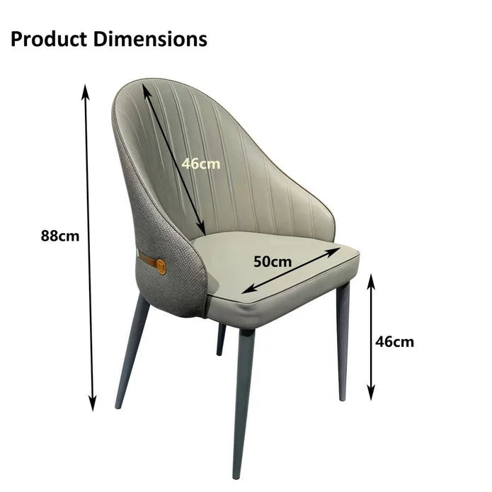 VELLUTO Dining Chairs Set Armchairs Mid Century Modern