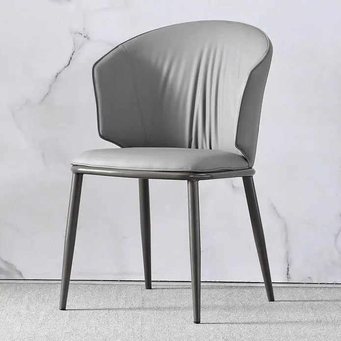 VELLUTO Modern Armless Upholstered Side Chair with Metal