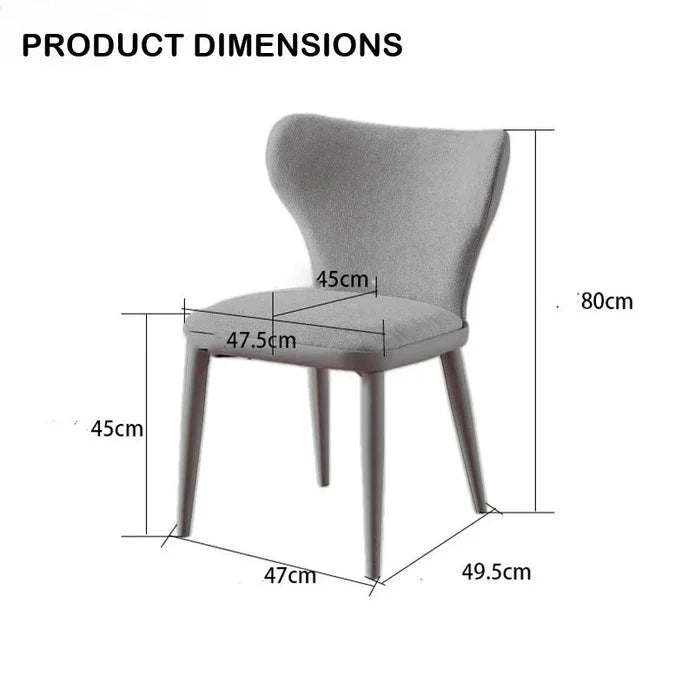 VELLUTO Modern Kitchen Dining Room Chairs Faux Leather