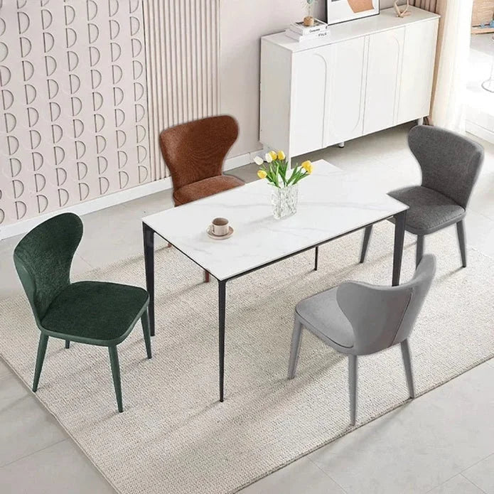 VELLUTO Modern Kitchen Dining Room Chairs Faux Leather