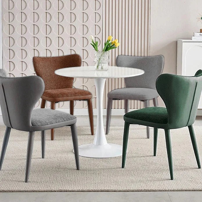 VELLUTO Modern Kitchen Dining Room Chairs Faux Leather