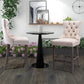 Velvet Bar Stools with Studs Trim - Wooden Legs Tufted