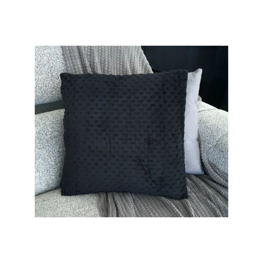 Velvet Bubble Luxury Cushion - Black - Furniture > Sofas >