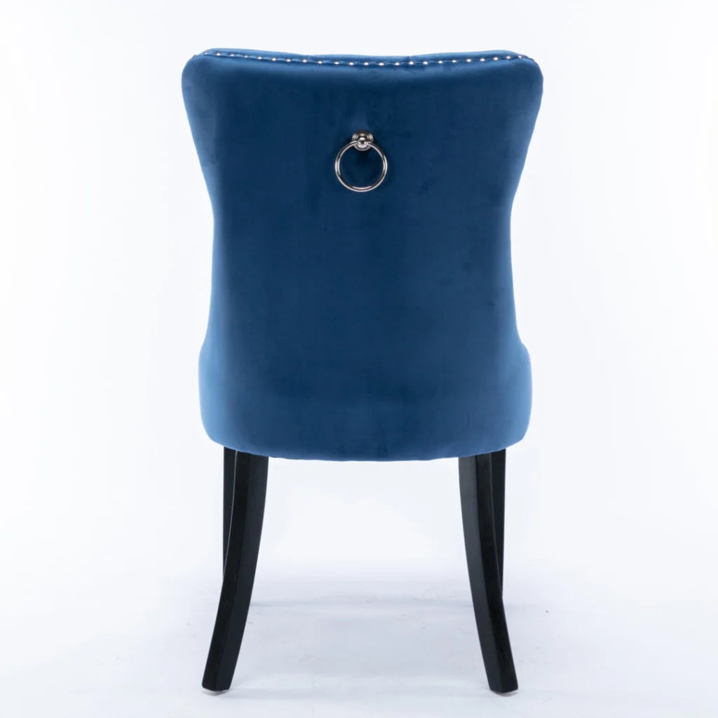 Velvet Dining Chairs Set of 2 Upholstered Tufted Kitchen