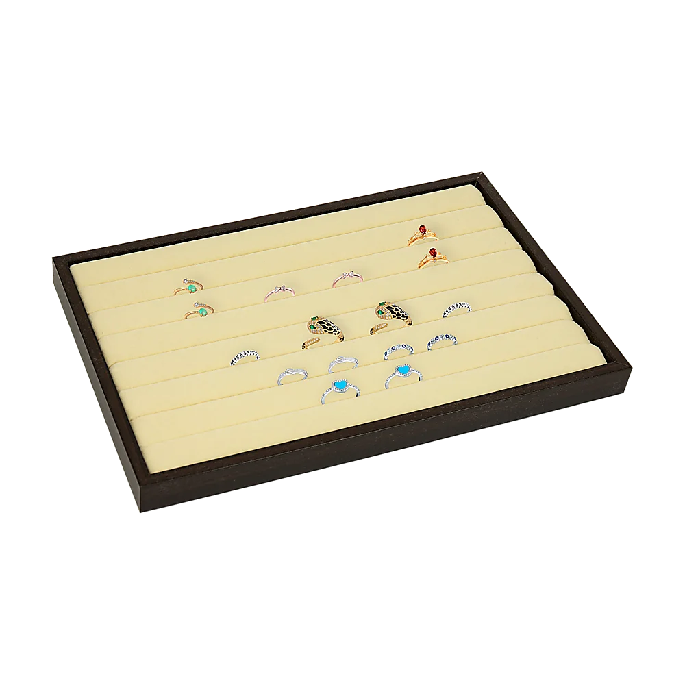 Velvet Ring Earring Tray 7 Slot Jewellery Storage Display