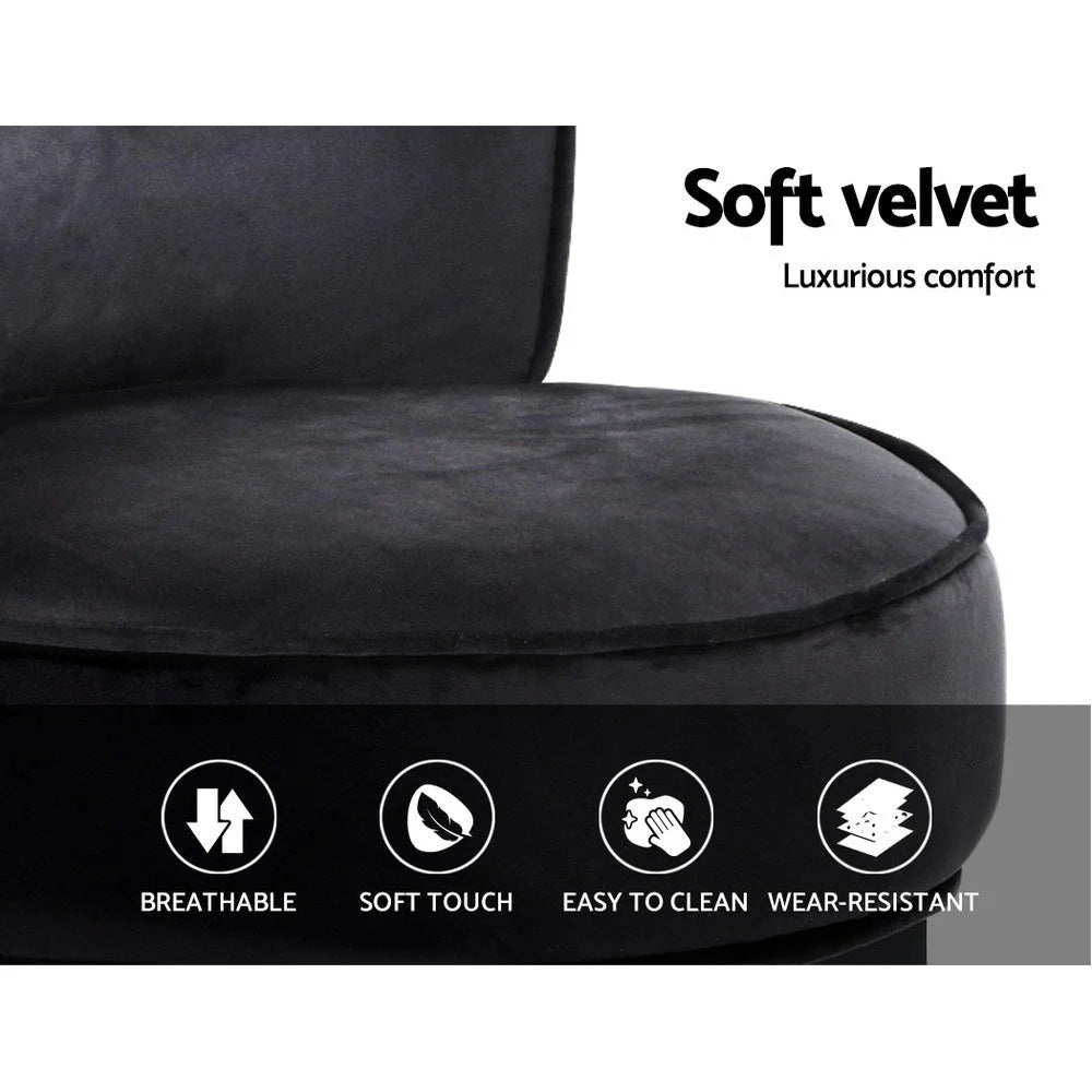 Velvet Vanity Stool Backrest Stools Dressing Table Chair
